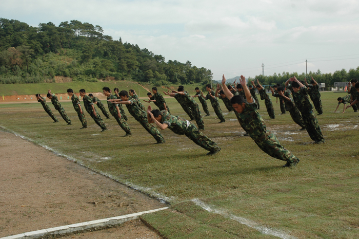 军体拳表演:分列式汇演:易院长阅兵:【花都武警8734部队】